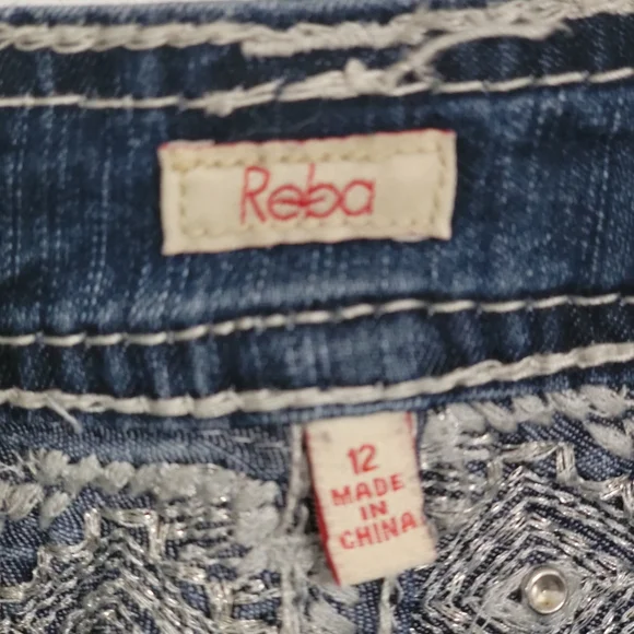 Reba Dark Blue Straight Leg Jeans - Picture 6 of 8